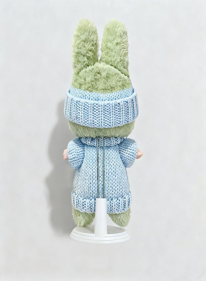 SHUOXUKE for Adjustable White Display Stand with 2-Piece Doll Outfit (Sweater & Hat) for 17cm Dolls - Cute 3-Piece Accessories Set - Image 4